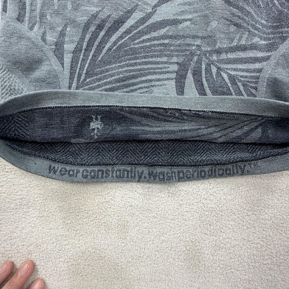 Smartwool Shirt Womens Small Gray Floral Intraknit Active Short Sleeve Merino - Picture 5 of 10